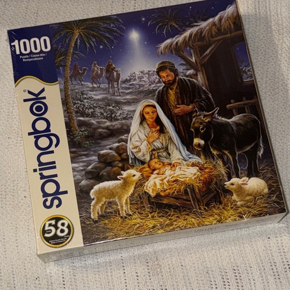 Springbok Savior is Born 1000 Piece Jigsaw Puzzle Nativity Christmas Made in USA